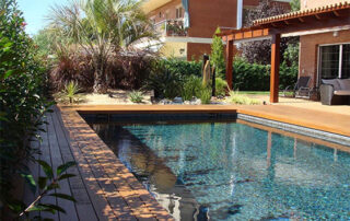 Proyecto de jardín con piscina